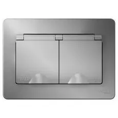 Розетка Schneider Electric BLNRS441123 2-ая с/з со шторками IP44, 16А, 250В Алюминий внутр