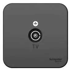 Розетка Schneider Electric BLNTA000016 TV, изолир. пластина Антрацит наруж