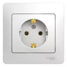 Розетка Schneider Electric GSL000142 с заземлением (в сборе с рамкой)