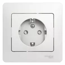 Розетка Schneider Electric GSL000144 с заземлением со шторками (в сборе с рамкой)