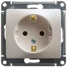 Розетка Schneider Electric GSL000943 GLOSSA с заземлением (молочный)