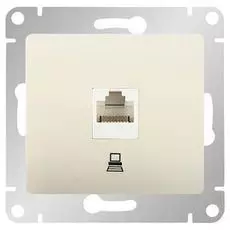 Розетка Schneider Electric GSL000981K GLOSSA компьютерная RJ45 кат.5E механизм (молочный)