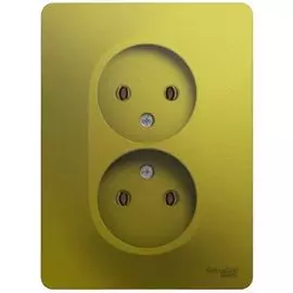 Розетка Systeme Electric GSL001020 Glossa 2-ая б/з (в сборе), фисташковая