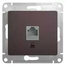 Розетка Schneider Electric GSL001381K GLOSSA компьютерная RJ45 кат.5E (графит)