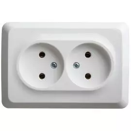 Розетка Schneider Electric PA16-105B 2-ая угловая б/з без шторок 16А 250B белый