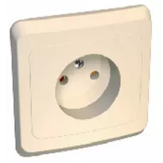 Розетка Schneider Electric PC16-001K Этюд 1-ая скрытая, без заземления, без шторок, 16 А, 250 В, IP20, в сборе (кремовая)