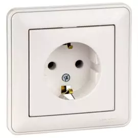 Розетка Schneider Electric RS16-154-18 с/з без шторок, 16А, (в сборе) бел