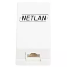 Компьютерная розетка настенная Netlan EC-UWO-1-UD2-WT-10 ,1 порт, Кат.5e (Класс D), 100МГц, RJ45/8P8C, 110, T568A/B, неэкранированная, белая, уп-ка 10