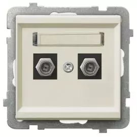 Розетка Ospel GPA-2RF/m/27