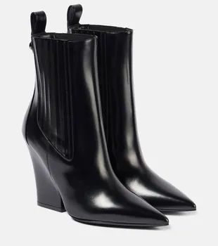 Ботильоны кожаные VLogo Lockette Valentino Garavani, черный