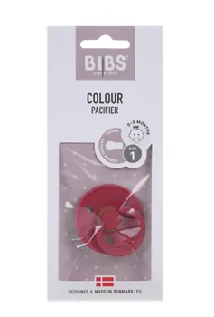 Соска-пустышка BIBS Colour латексная 0-6 мес красная