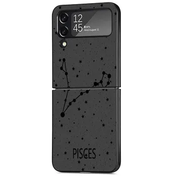 Роскошный чехол «Двенадцать созвездий» для Samsung Galaxy Z Flip 3 4 5G Funda ZFlip 3, черный ПК с жесткой задней панелью для телефона Samsung Z Flip 5G