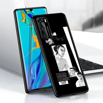 Чехол «Атака Титанов Эрен Йегер Манга» для Huawei P30 P Smart Z P40 Lite E P20 Y7 Y9 Honor 8X Play 9A 50 9X Pro, черный мягкий чехол Huawei P30