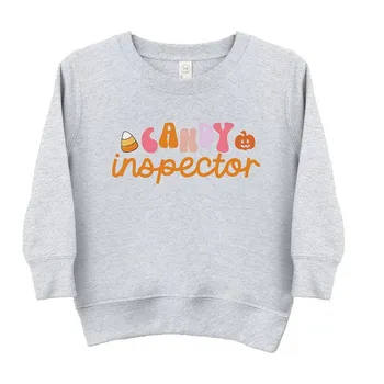 Толстовка с ярким рисунком для малышей Candy Inspector The Juniper Shop, цвет Heather Grey