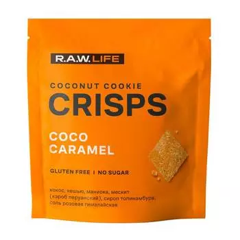 Печенье R.A.W. LIFE Crisps кокос-карамель, 35 г