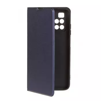 Чехол-книжка Red Line для смартфона Xiaomi Redmi 10, силикон, искусственная кожа, синий (УТ000026754)