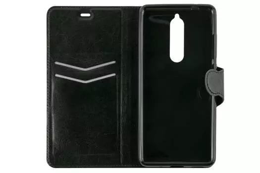 Чехол-книжка Red Line K.Smart для смартфона Nokia 5.1, искусственная кожа с элементами пластичного полиуретана, черный (УТ000015810)