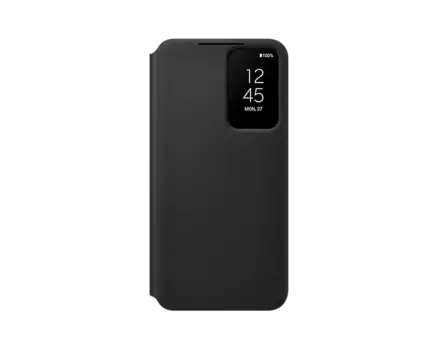 Чехол-книжка Samsung Smart Clear View Cover black для смартфона Samsung Galaxy S22, Поликарбонат, полиуретан, термопластичный полиуретан, микрофибра, черный (EF-ZS901CBEGRU)