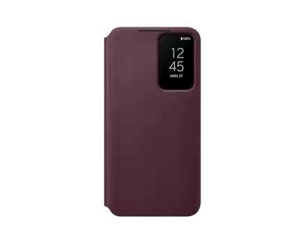 Чехол-книжка Samsung Smart Clear View Cover burgund для смартфона Samsung Galaxy S22, Поликарбонат, полиуретан, термопластичный полиуретан, микрофибра, Бургунди (EF-ZS901CEEGRU)