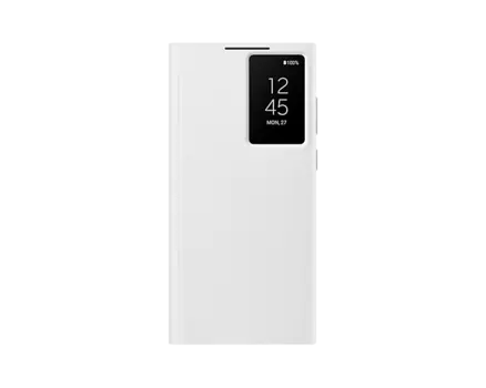 Чехол-книжка Samsung Smart Clear View Cover для смартфона Samsung Galaxy S22 Ultra, Поликарбонат, полиуретан, термопластичный полиуретан, микрофибра, алюминий., белый (ZS908CWEGRU)