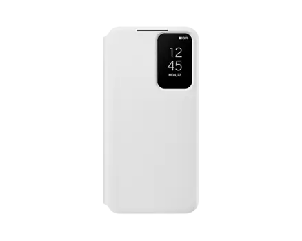 Чехол-книжка Samsung Smart Clear View Cover white для смартфона Samsung Galaxy S22, Поликарбонат, полиуретан, термопластичный полиуретан, микрофибра, белый (EF-ZS901CWEGRU)