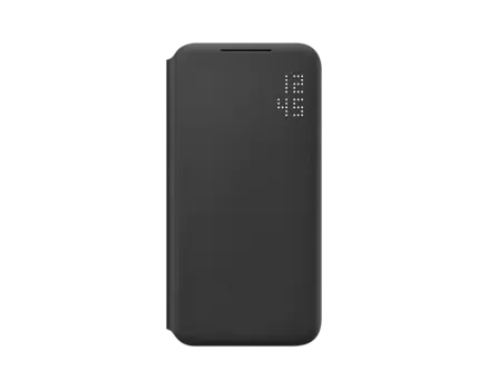 Чехол-книжка Samsung Smart LED View Cover black для смартфона Samsung Galaxy S22, Поликарбонат, полиуретан, термопластичный полиуретан, черный (EF-NS901PBEGRU)