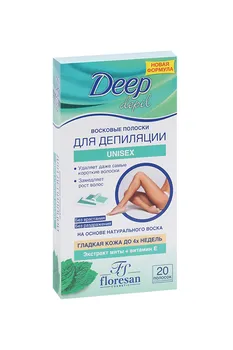 Восковые полоски Флоресан д/депил мята + витамин Е, 20 шт