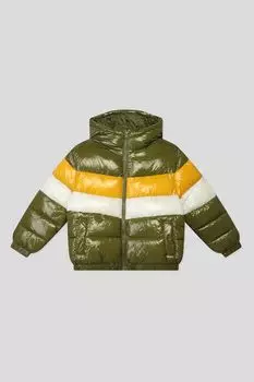 Утепленная куртка в стиле колорблок Benetton