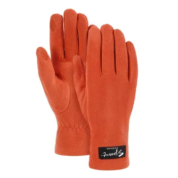 Fleece Gloves for Women In Winter Plus Velvet Warmth and Thickened Outdoor Cycling Running, Driving Fleece Cold Proof Touch Screen One Size
