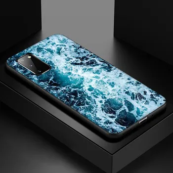 Чехол с морским пляжем для Samsung Galaxy S21 A52 A51 S20 A50 A71 A12 A72 A21S A70 S10 S9 S8 S10e FE Note 20 10 Plus Ultra Black TPU S21 Ultra