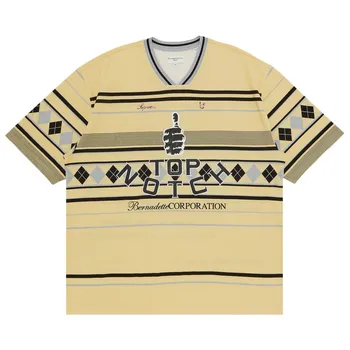 Футбольная футболка Pique Supreme x Bernadette Corporation, бледно-желтая