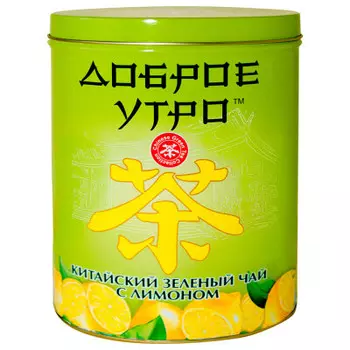 Чай Доброе утро 100г зеленый с лимоном ж/б