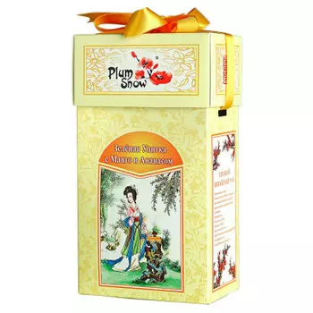 Чай Plum Snow 100г зеленая улитка с манго и ананасом