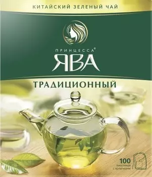 Чай принцесса ява 100 пак зеленый традиционный