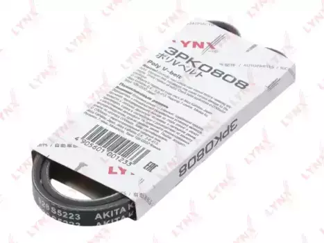 Ремень поликлиновой 808 мм 3 ручьев LYNXAUTO 3PK0808