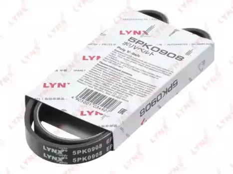 Ремень поликлиновой 908 мм 5 ручьев LYNXAUTO 5PK0908