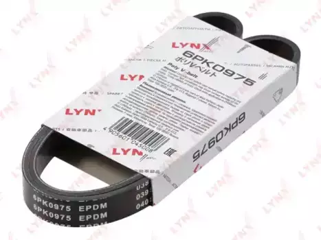 Ремень поликлиновой 975 мм 6 ручьев LYNXAUTO 6PK0975