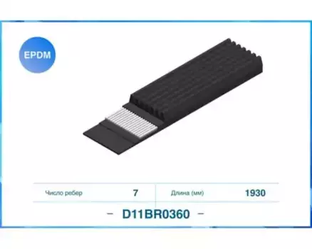 Ремень поликлиновой CWORKS D11BR0360