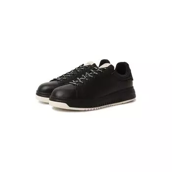 Кожаные кеды Emporio Armani