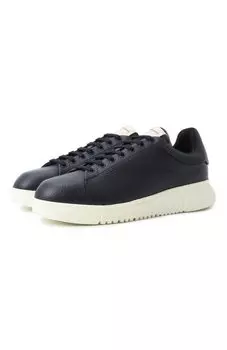 Кожаные кеды Emporio Armani
