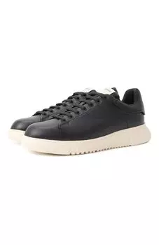 Кожаные кеды Emporio Armani
