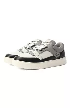 Кожаные кеды Emporio Armani