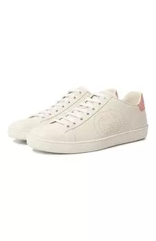 Кожаные кеды Ace Interlocking G Gucci