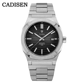 CADISEN 8200 новые роскошные мужские часы высшего бренда с коробкой, водонепроницаемые 100 м NH35, автоматические мужские механические часы синий