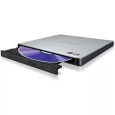 Привод DVD±RW DL внешний LG GP57ES40 USB 2.0, скорость записи CD: 24x, DVD: 8x, серебристый