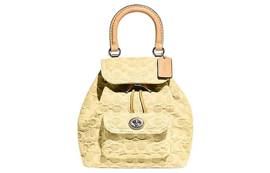 COACH Рюкзак Riya Fabric среднего размера, женский, желтый