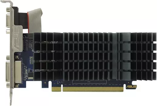Видеокарта ASUS NVIDIA GeForce GT 730 0dB Cooling, 2Gb GDDR5, 64 бит, PCI-E, VGA, DVI, HDMI, Retail (GT730-SL-2GD5-BRK)