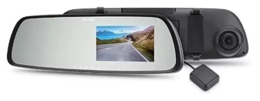 Видеорегистратор зеркало заднего вида Mio MiVue R45, 1920x1080 30 к/с, 135°, G-сенсор, microSD (microSDHC), черный (MIO-MIVUE-R45)