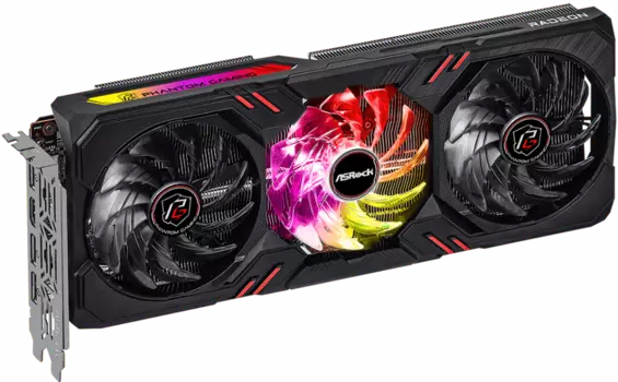 Видеокарта ASRock AMD Radeon RX 7600 Phantom Gaming 8G OC, 8Gb GDDR6, 128 бит, PCI-E, HDMI, 3DP, Retail (RX7600 PG 8GO)