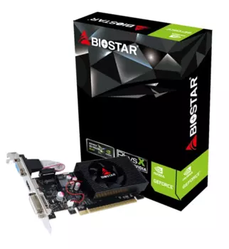 Видеокарта BIOSTAR NVIDIA GeForce GT 730, 2Gb DDR3, 128 бит, PCI-E, VGA, DVI, HDMI, Retail (VN7313THX1)